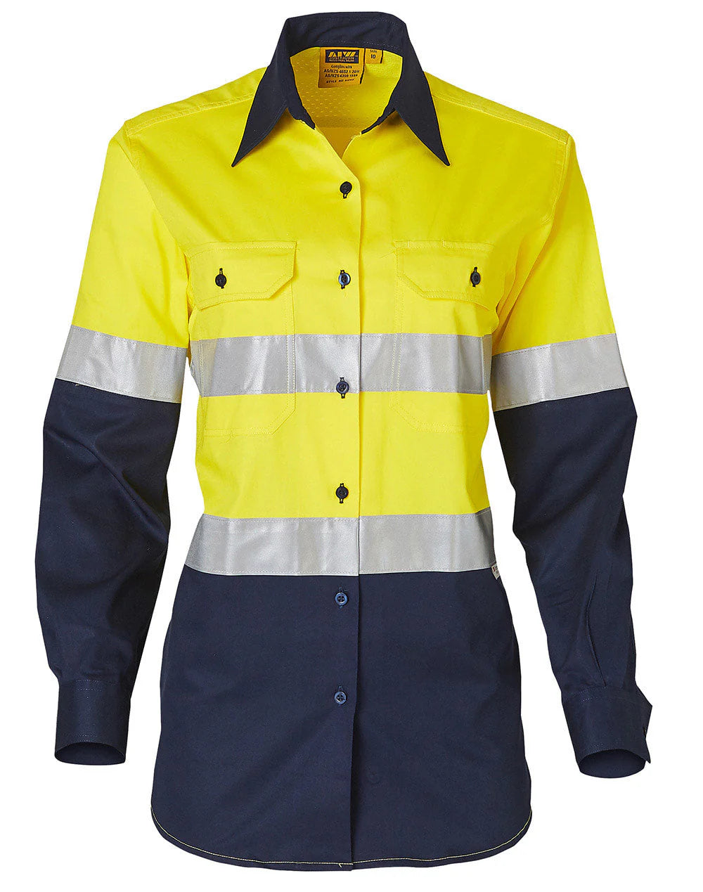 Women's Long Sleeve Safety Shirt with Reflective 3M Tape
