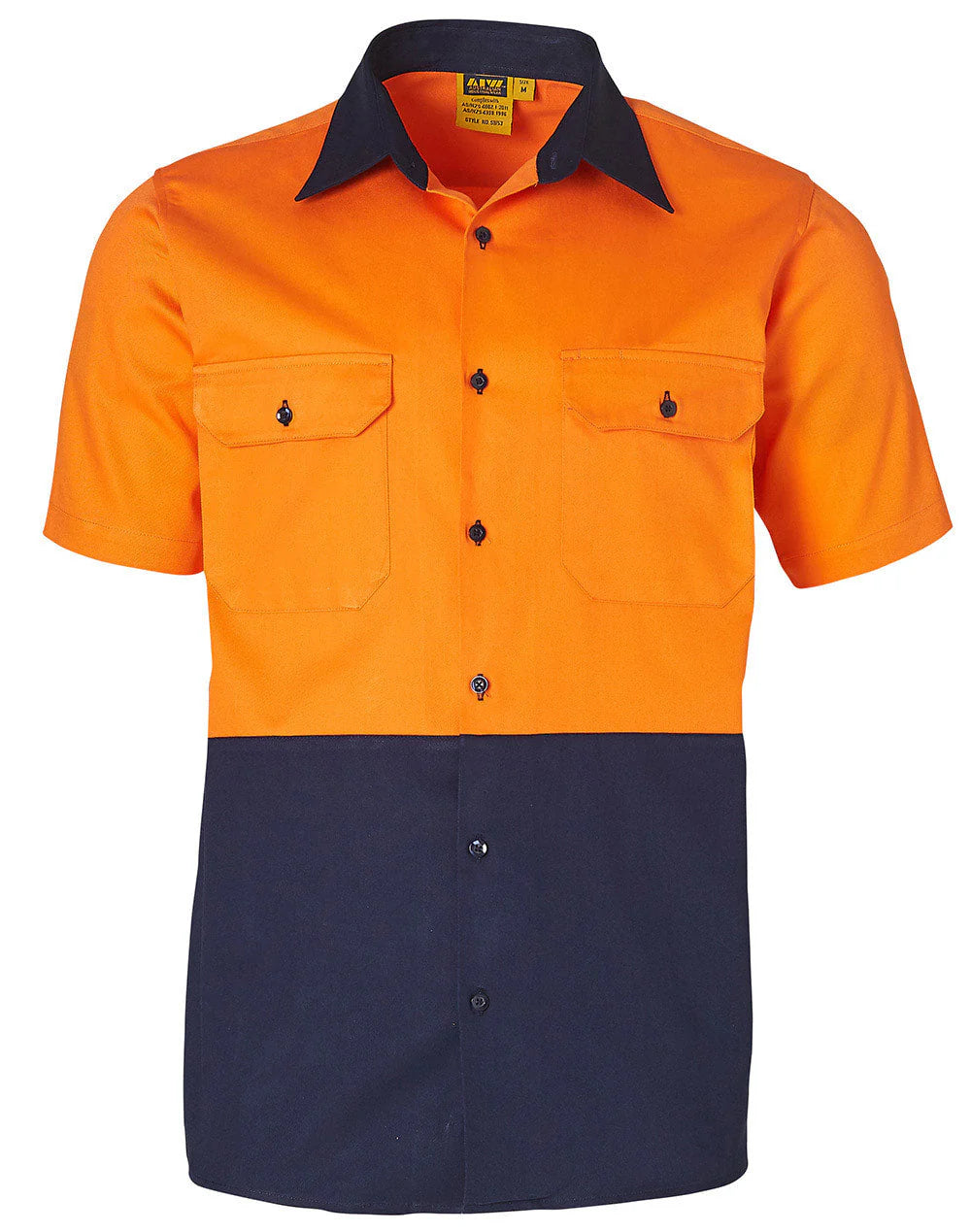 Cotton Drill Short Sleeve Safety Shirt