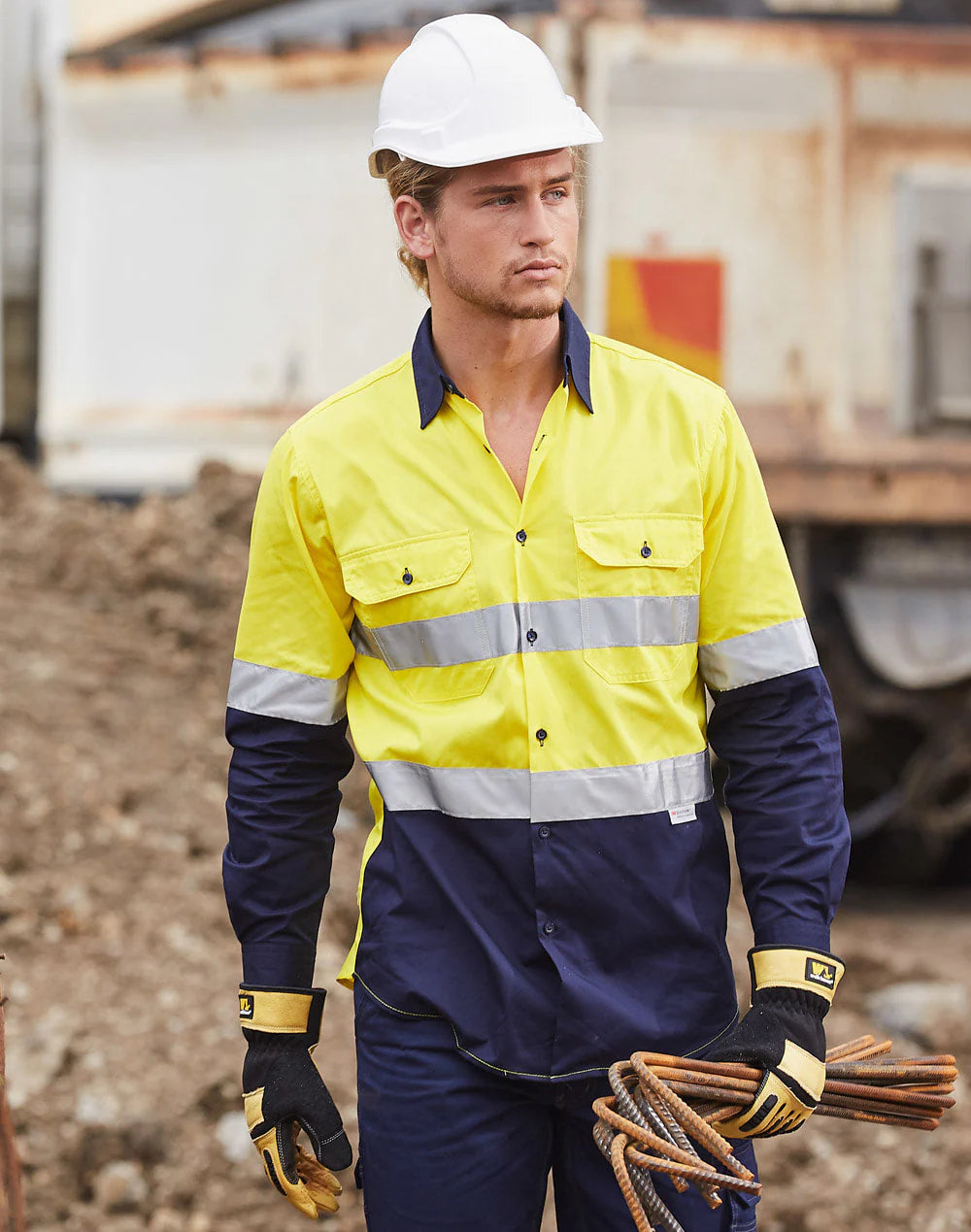 Long Sleeve Safety Shirt with Reflective 3M Tape
