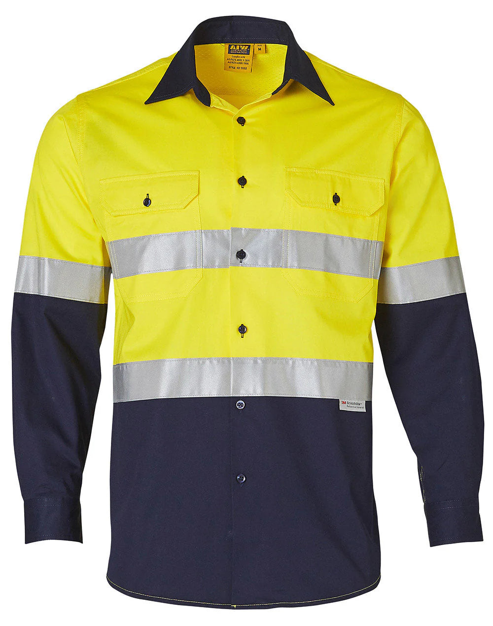 Long Sleeve Safety Shirt with Reflective 3M Tape
