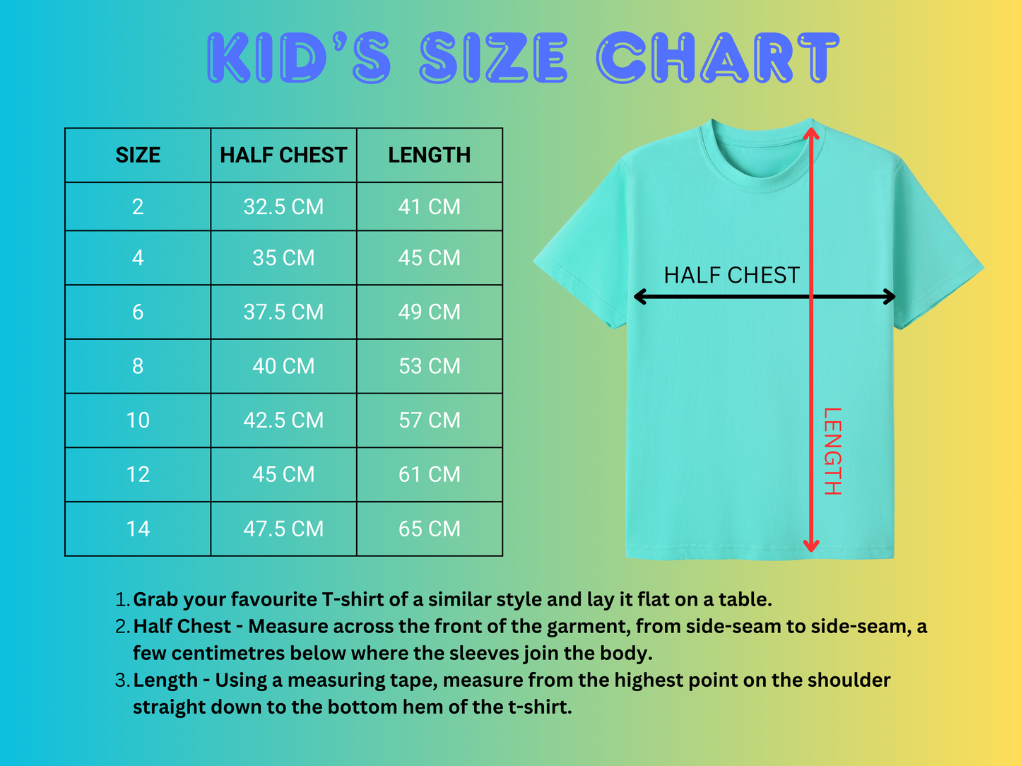 Personalised Text T-Shirts - Kids