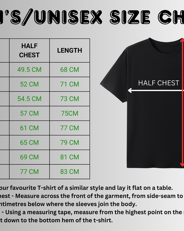 Personalised Text T-Shirts - Adults