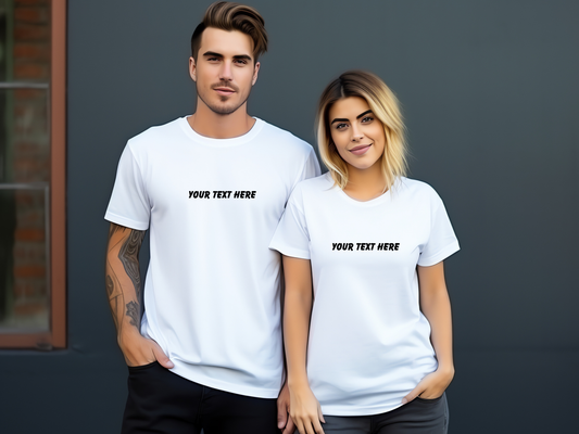 Personalised Text T-Shirts - Adults