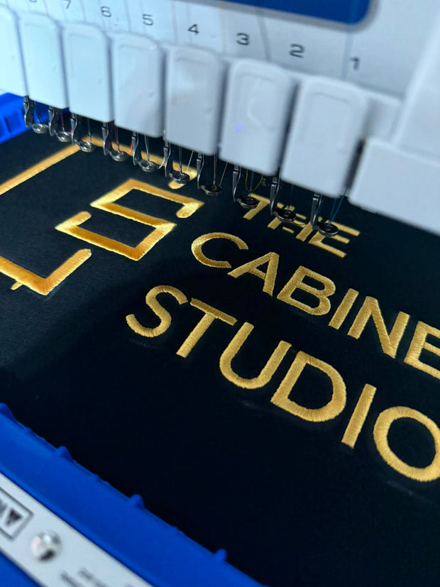 Embroidered corporate jacket logo