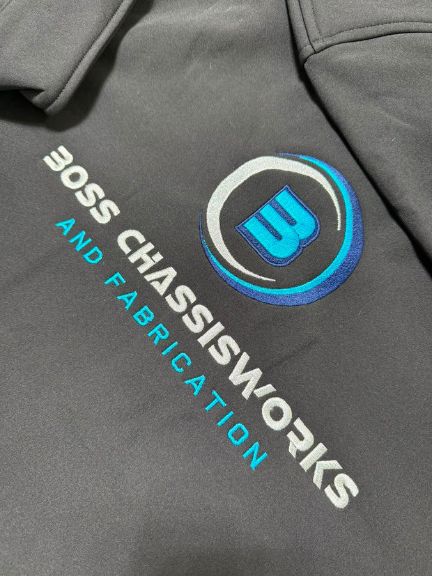 Close-up of custom embroidered Jacket
