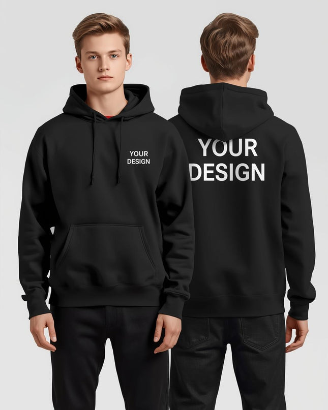 Custom Printed Hoodie Unisex - Black