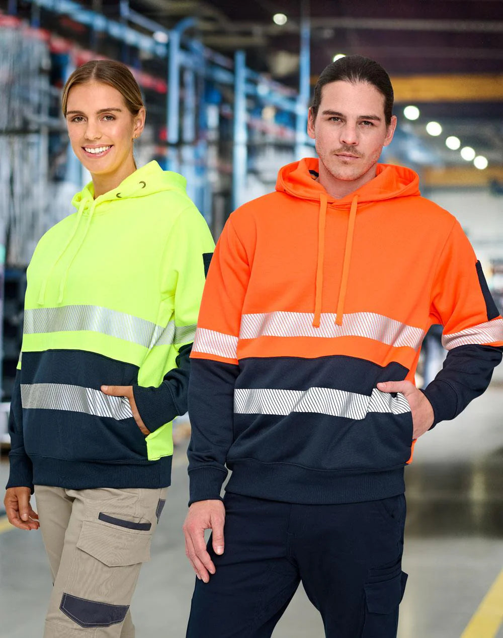 HI-VIS Two Tone Safety Hoodie with Segmented Tape