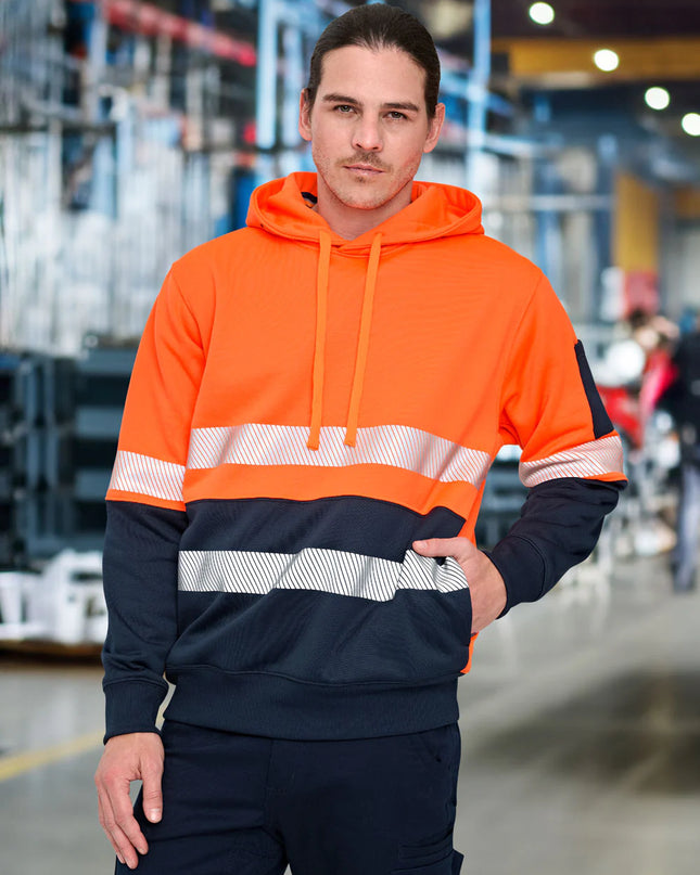 HI-VIS Two Tone Safety Hoodie with Segmented Tape