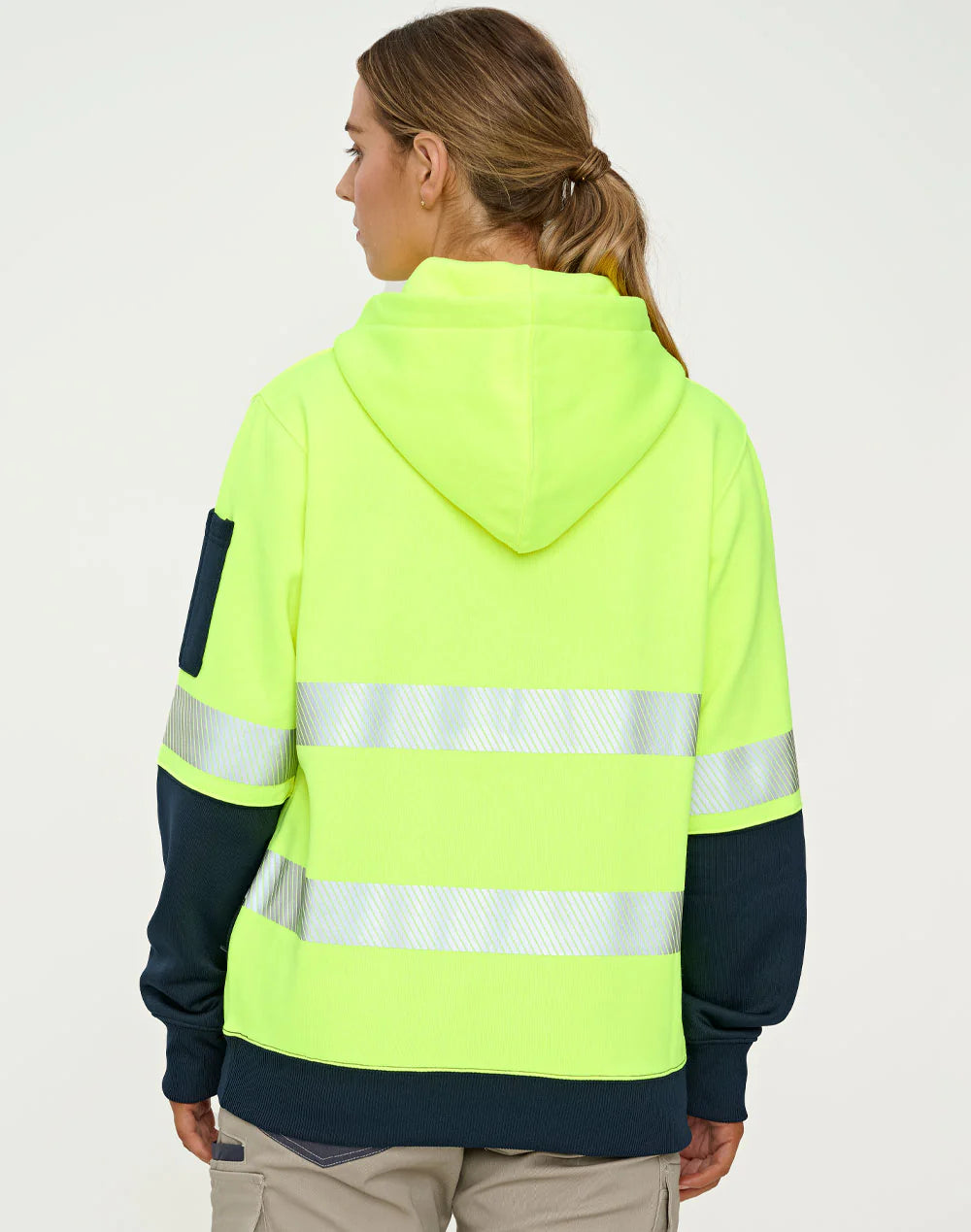 HI-VIS Two Tone Safety Hoodie with Segmented Tape