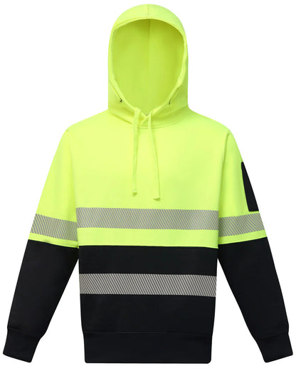 HI-VIS Two Tone Safety Hoodie with Segmented Tape