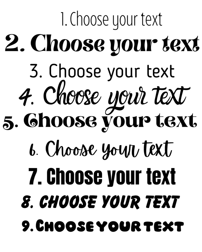 Personalised Text T-Shirts - Adults