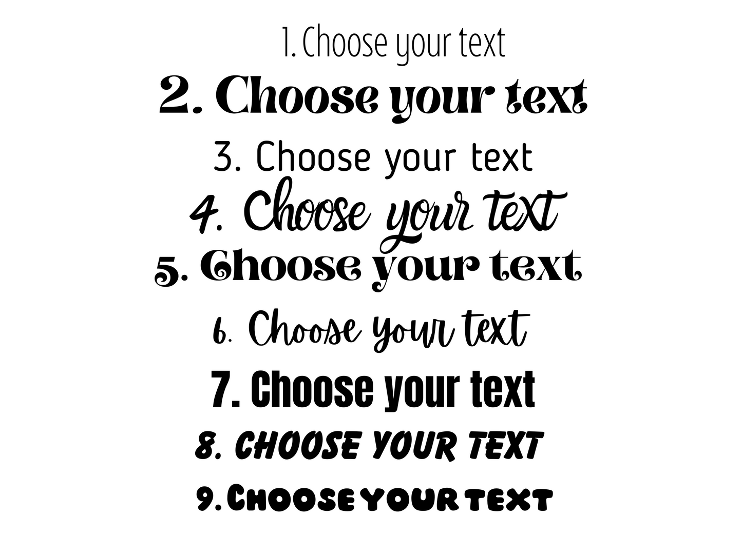 Personalised Text T-Shirts - Adults