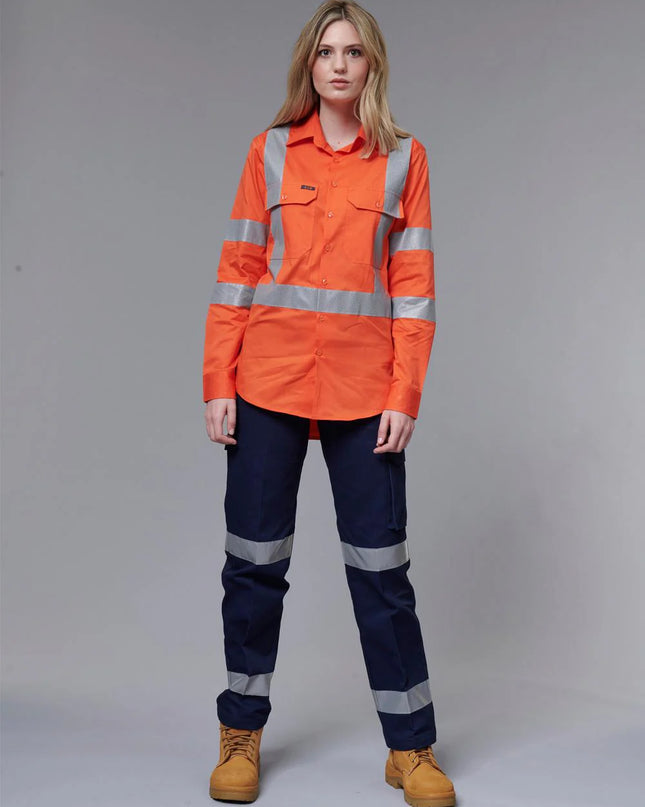 Ladies Heavy Cotton Drill Carg Pants with 3M Tape