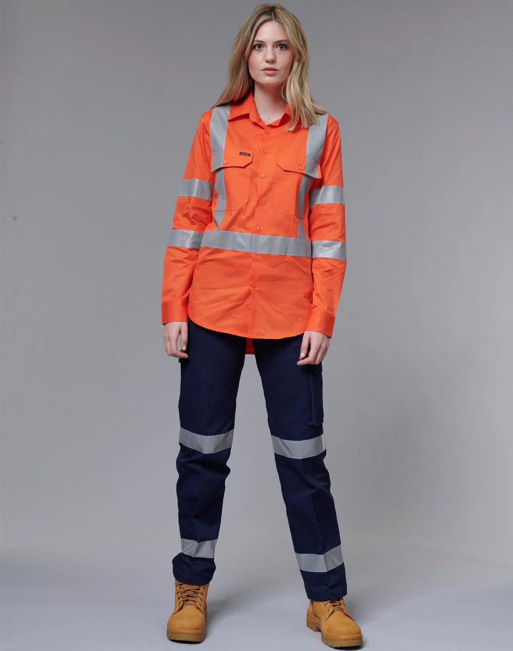 Ladies Heavy Cotton Drill Carg Pants with 3M Tape