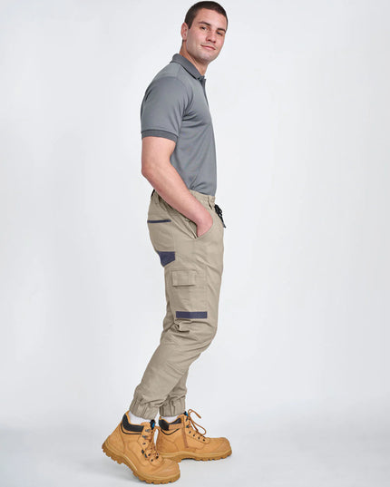 Unisex Cotton Stretch Drill Cuffed Work Pants