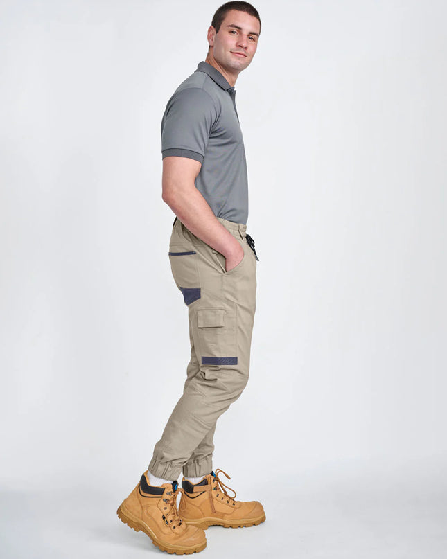 Unisex Cotton Stretch Drill Cuffed Work Pants