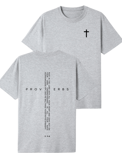 Bible Quote Proverbs 3:5-6 T-shirt - ElitePulse Custom Apparel & Merch