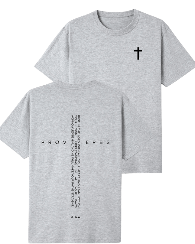 Bible Quote Proverbs 3:5-6 T-shirt - ElitePulse Custom Apparel & Merch