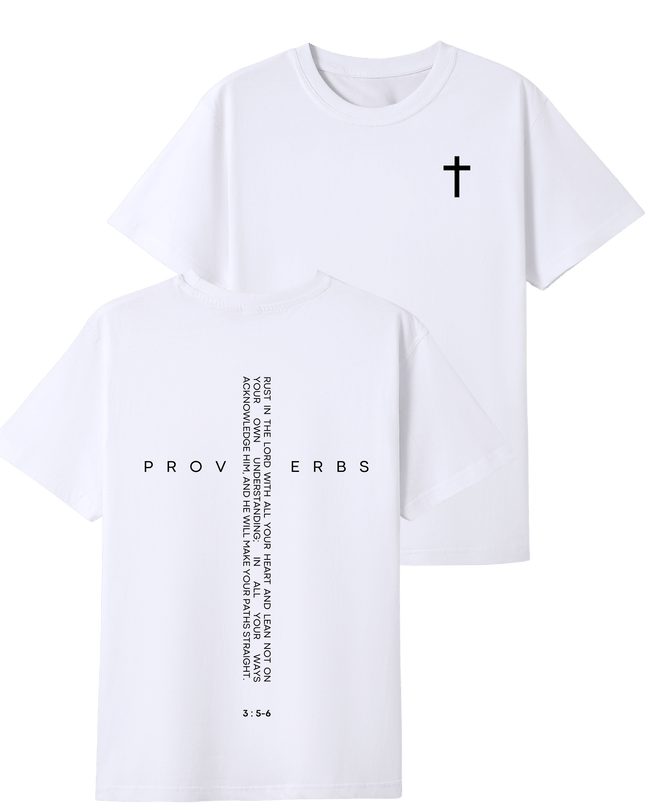 Bible Quote Proverbs 3:5-6 T-shirt - ElitePulse Custom Apparel & Merch