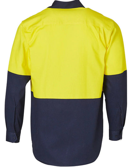 Cotton Drill Long Sleeve Safety Shirt - ElitePulse Custom Apparel & Merch