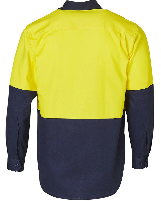 Cotton Drill Long Sleeve Safety Shirt - ElitePulse Custom Apparel & Merch