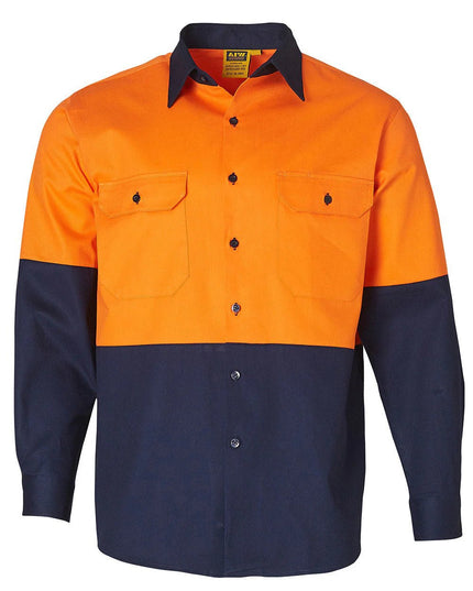 Cotton Drill Long Sleeve Safety Shirt - ElitePulse Custom Apparel & Merch