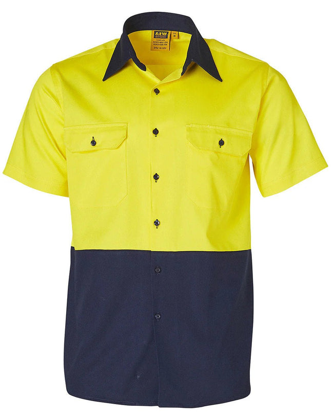 Cotton Drill Short Sleeve Safety Shirt - ElitePulse Custom Apparel & Merch
