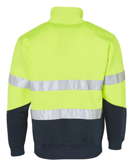 HI-VIS Long Sleeve Fleece with Collar & 3M Reflective Tape - ElitePulse Custom Apparel & Merch