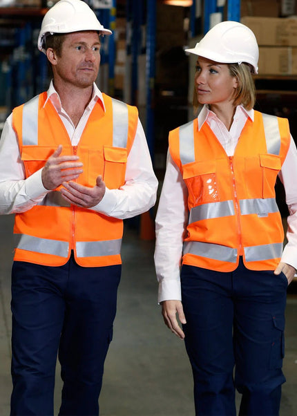 Hi-Vis SAFETY VEST with Pockets & 3M Reflective Tape - ElitePulse Custom Apparel & Merch