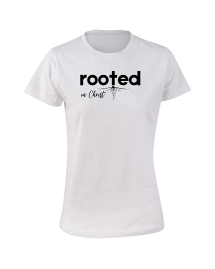 Rooted in Christ Women's T-Shirt - ElitePulse Custom Apparel & Merch