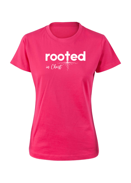 Rooted in Christ Women's T-Shirt - ElitePulse Custom Apparel & Merch