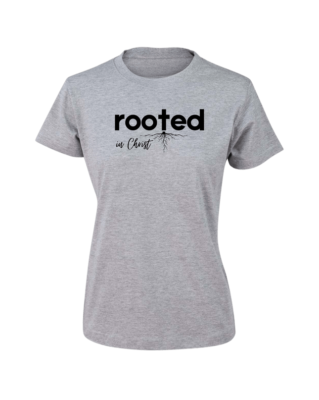 Rooted in Christ Women's T-Shirt - ElitePulse Custom Apparel & Merch