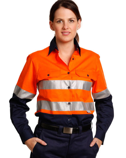 Women's Long Sleeve Safety Shirt with Reflective 3M Tape