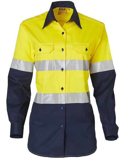 Women's Long Sleeve Safety Shirt with Reflective 3M Tape