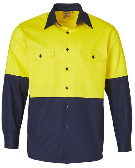 Cotton Drill Long Sleeve Safety Shirt