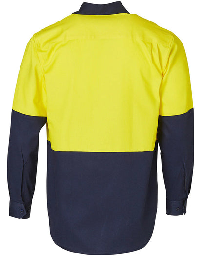 Cotton Drill Long Sleeve Safety Shirt