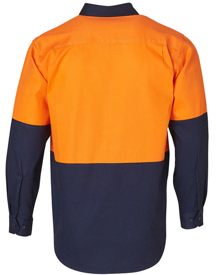 Cotton Drill Long Sleeve Safety Shirt