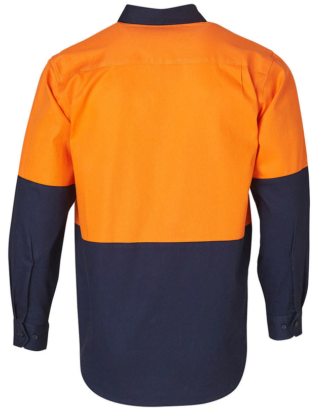Cotton Drill Long Sleeve Safety Shirt