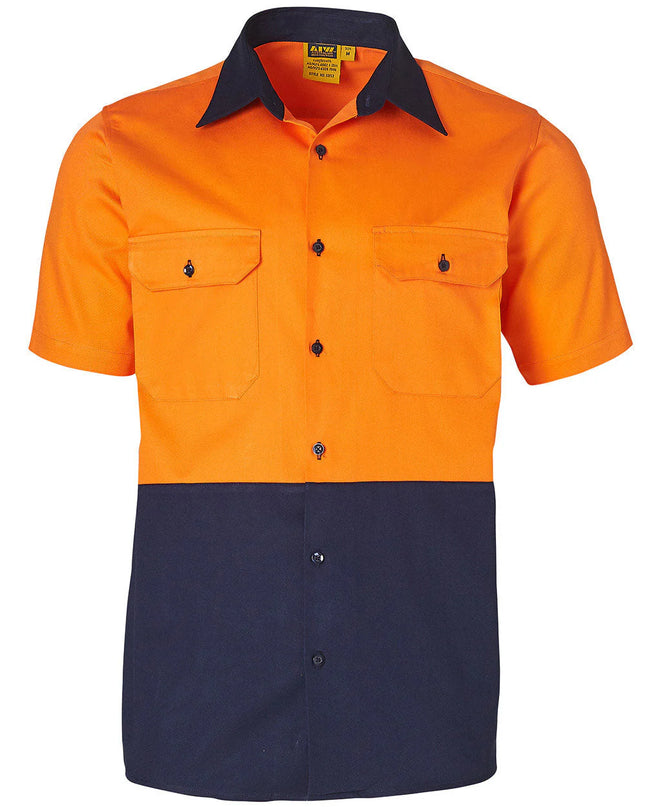 Cotton Drill Short Sleeve Safety Shirt