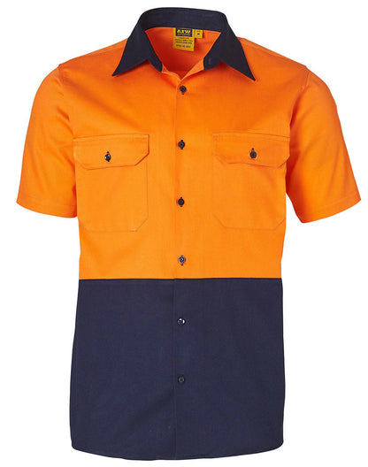Cotton Drill Short Sleeve Safety Shirt