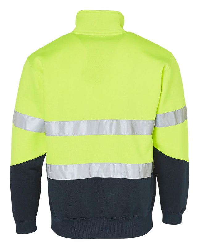 HI-VIS Long Sleeve Fleece with Collar & 3M Reflective Tape