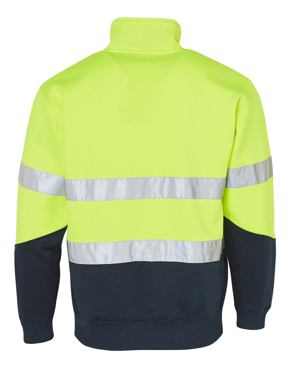 HI-VIS Long Sleeve Fleece with Collar & 3M Reflective Tape