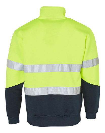 HI-VIS Long Sleeve Fleece with Collar & 3M Reflective Tape