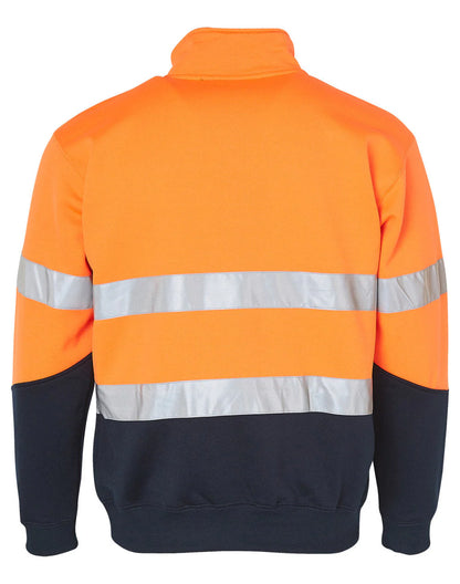 HI-VIS Long Sleeve Fleece with Collar & 3M Reflective Tape