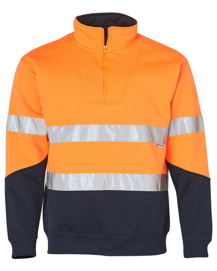 HI-VIS Long Sleeve Fleece with Collar & 3M Reflective Tape