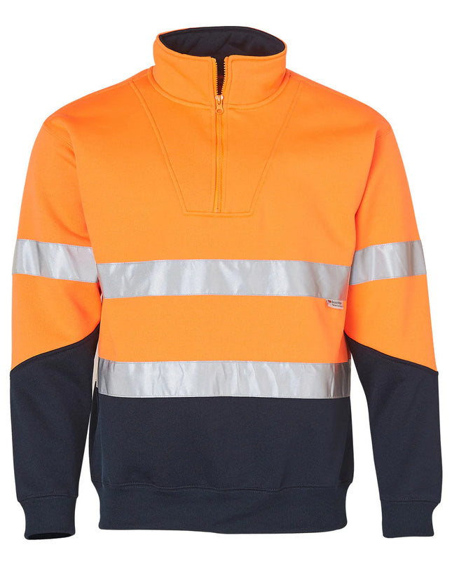 HI-VIS Long Sleeve Fleece with Collar & 3M Reflective Tape