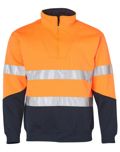 HI-VIS Long Sleeve Fleece with Collar & 3M Reflective Tape