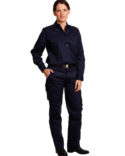 Ladies Heavy Cotton Drill Cargo Pants