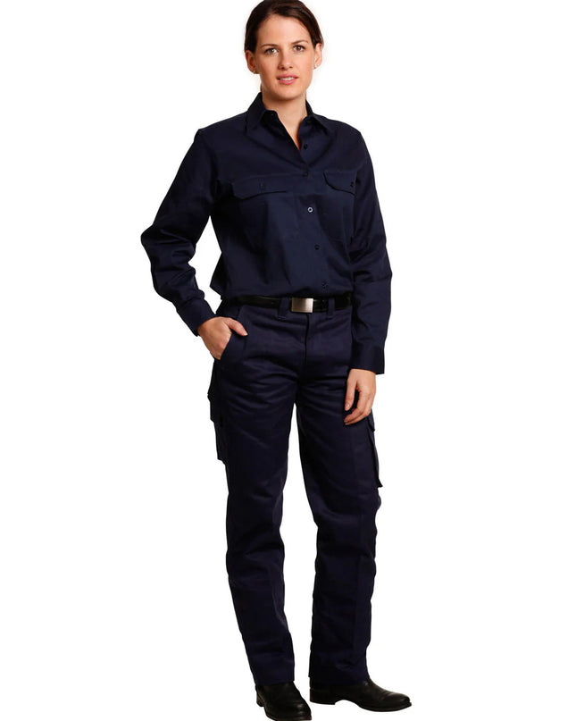 Ladies Heavy Cotton Drill Cargo Pants
