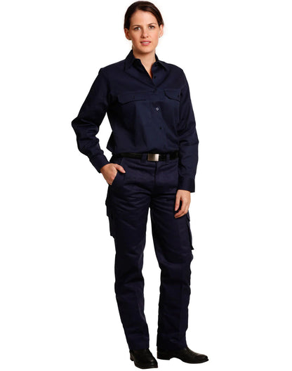 Ladies Heavy Cotton Drill Cargo Pants